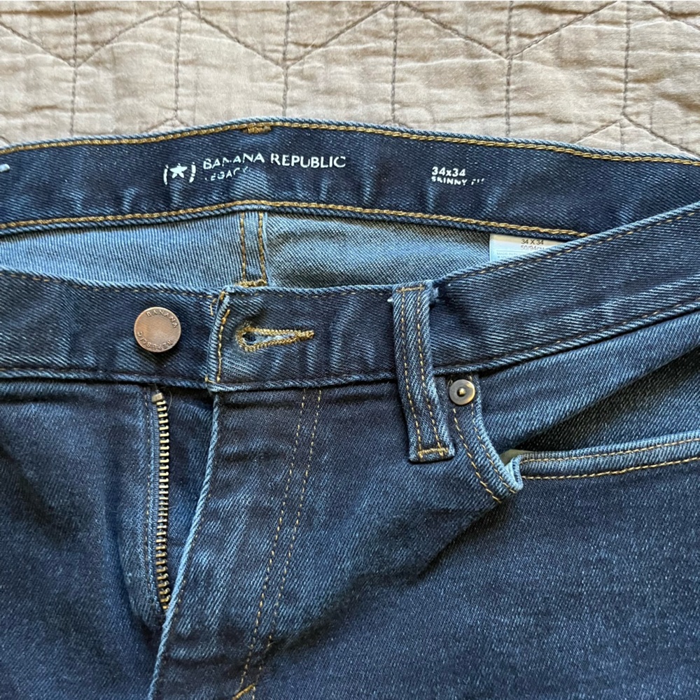 Banana Republic Men's Dark Blue Skinny Jeans